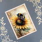 Bee & Sunflower Greeting Card Bundle | 5x7 Cards with Envelopes