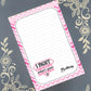 Personalized Cancer Awareness, October Pink, Notepad Stationery