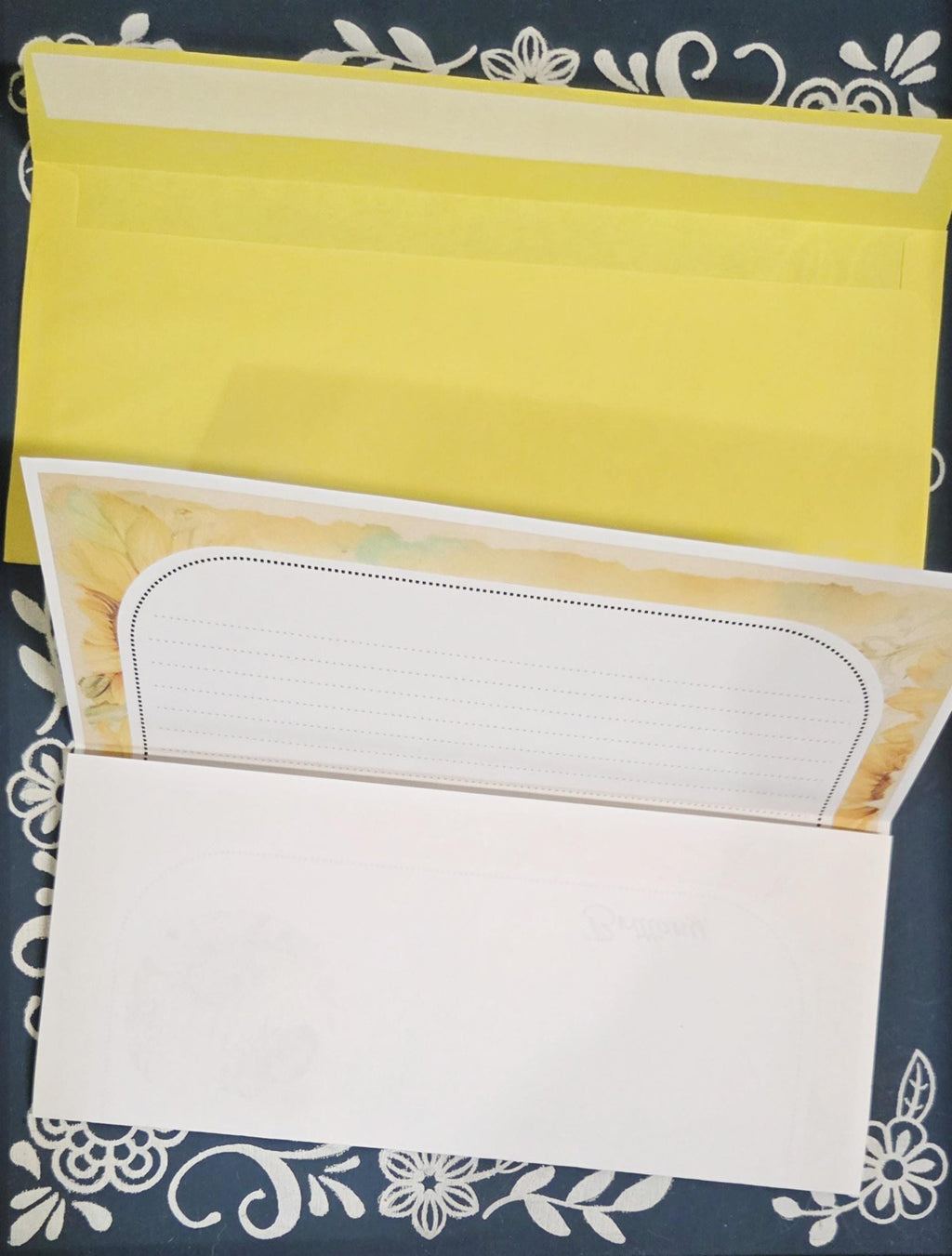 Personalized Bee & Sunflower Stationery Kit | Pen Pal Letter Set