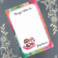 Personalized Otter on a flamingo float, Things I Otter Do, Notepad Stationery