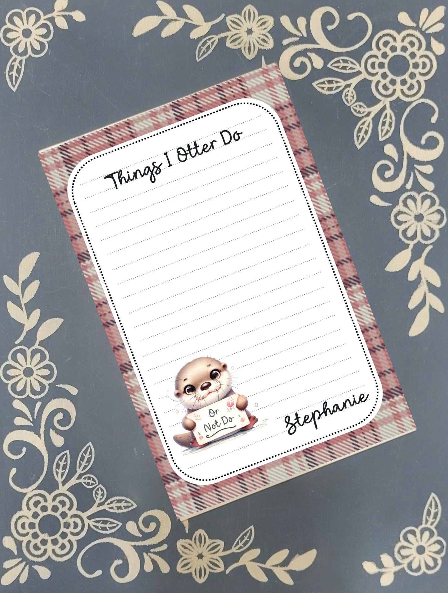 Personalized Otter To-Do List | "Things I Otter Do" Notepad