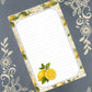 Personalized Lemons, Notepad Stationery