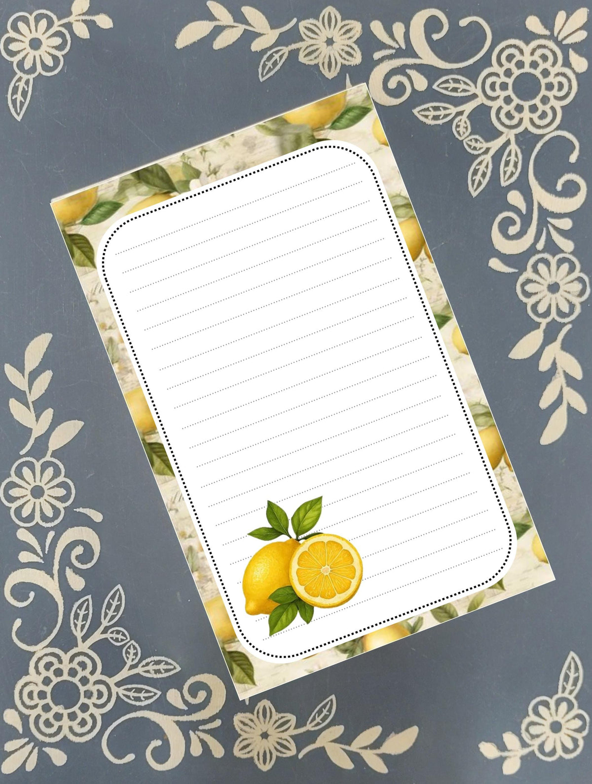 Personalized Lemons, Notepad Stationery