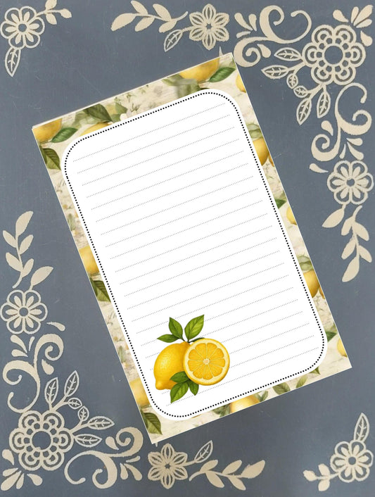 Personalized Lemons, Notepad Stationery
