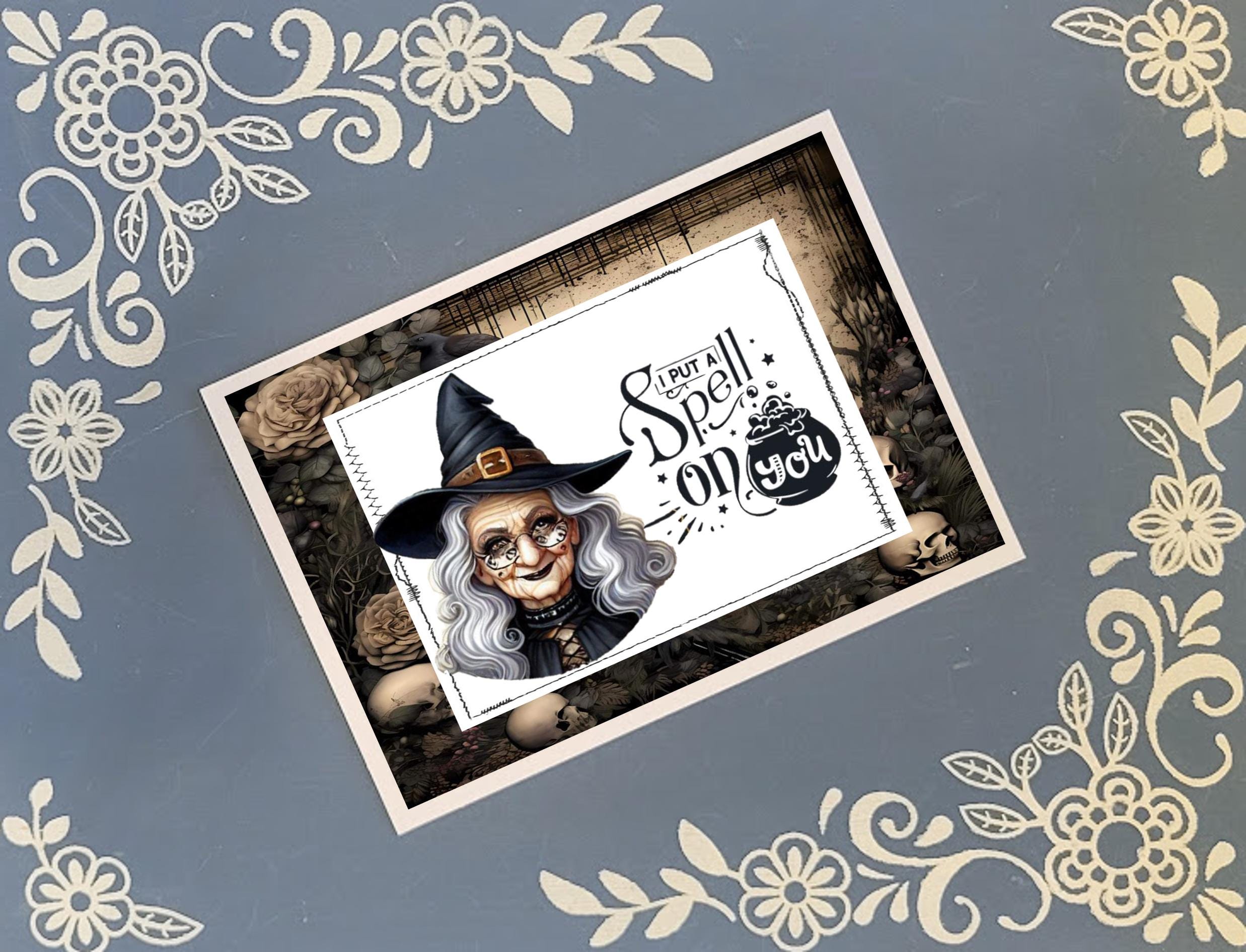 Witches Greeting Card Bundle, Halloween, 5x7 with Envelopes