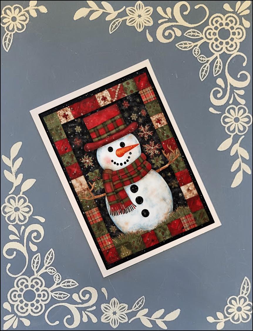 Christmas Snowman Greeting Card Bundle | 10 Pack with Envelopes
