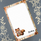 Personalized Squirrel Loves Coffee Notepad | Mrs B's Stationery