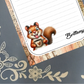 Personalized Squirrel Loves Coffee Notepad | Mrs B's Stationery