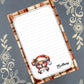 Personalized Naughty List Bear, Christmas, Holiday, Notepad Stationery