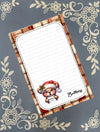 Personalized Naughty List Bear, Christmas, Holiday, Notepad Stationery