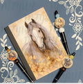 Horse, black, Covered Notebook