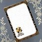 Personalized Happy New Year, Black and Gold Balloons, Notepad Stationery
