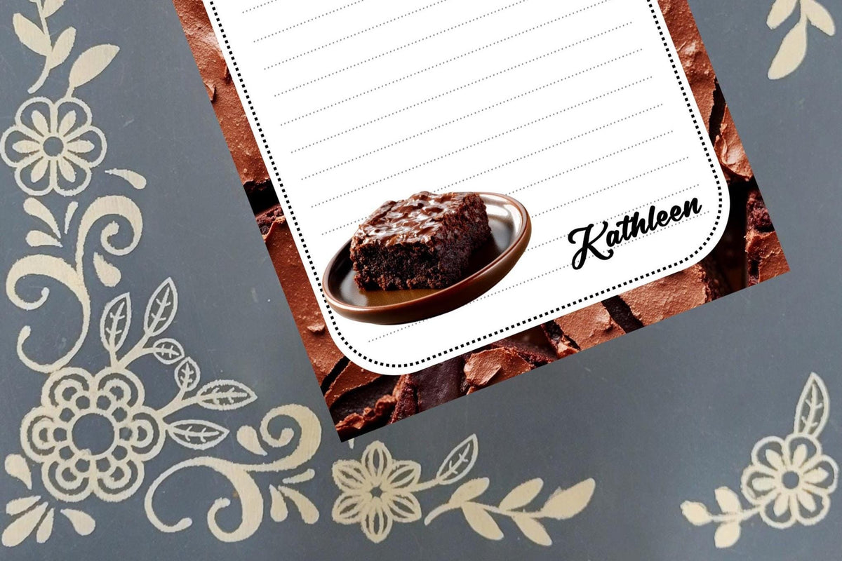 Personalized Brownie, Notepad Stationery