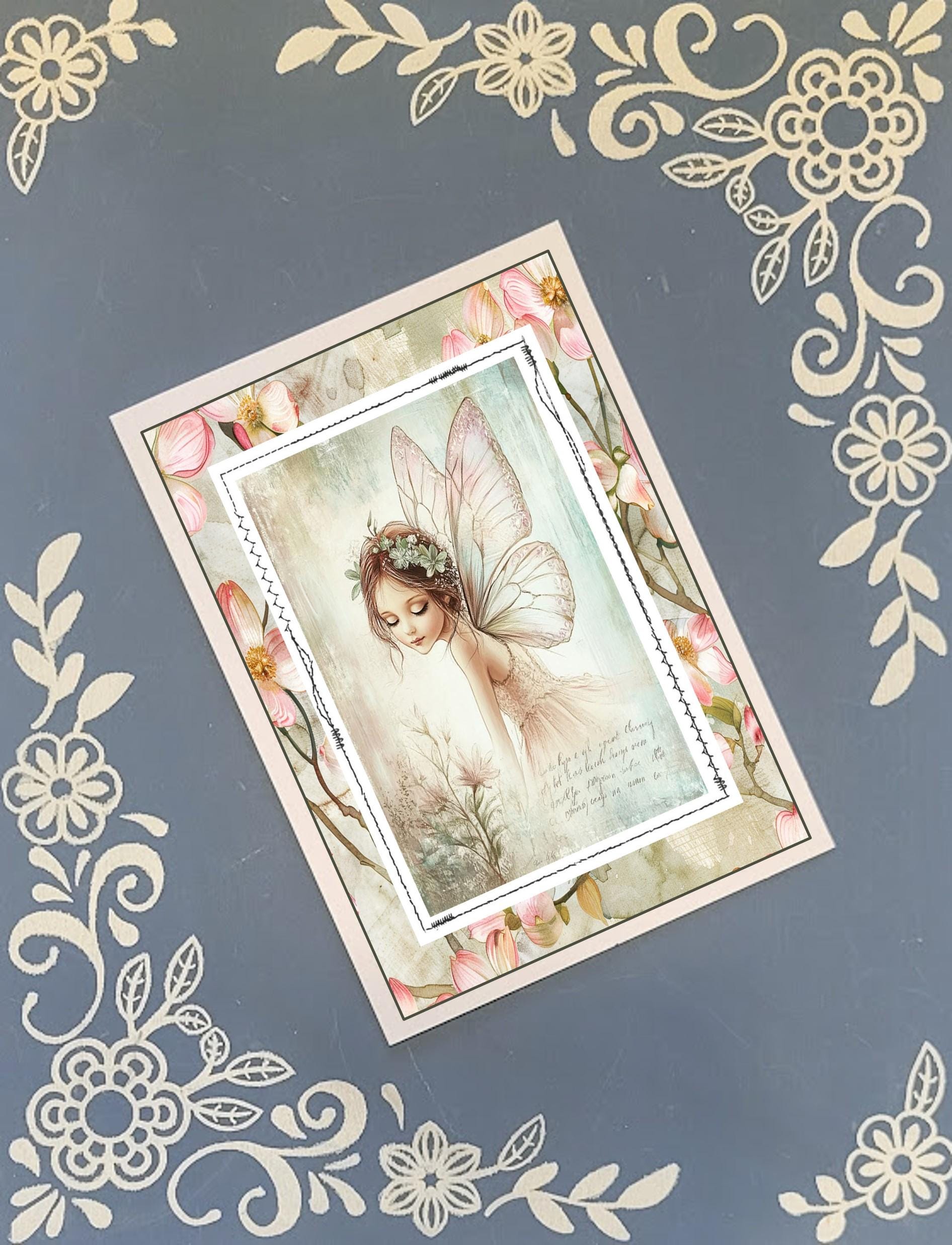 Fairy, Pastel Woodland Fairies, Greeting Card Bundle, 5x7 with Envelopes