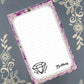 Personalized Diamond of the Season, Notepad Stationery