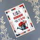 10-pack bundle of patriotic USA flag greeting cards in vibrant red, white, and blue designs with 10 matching envelopes.