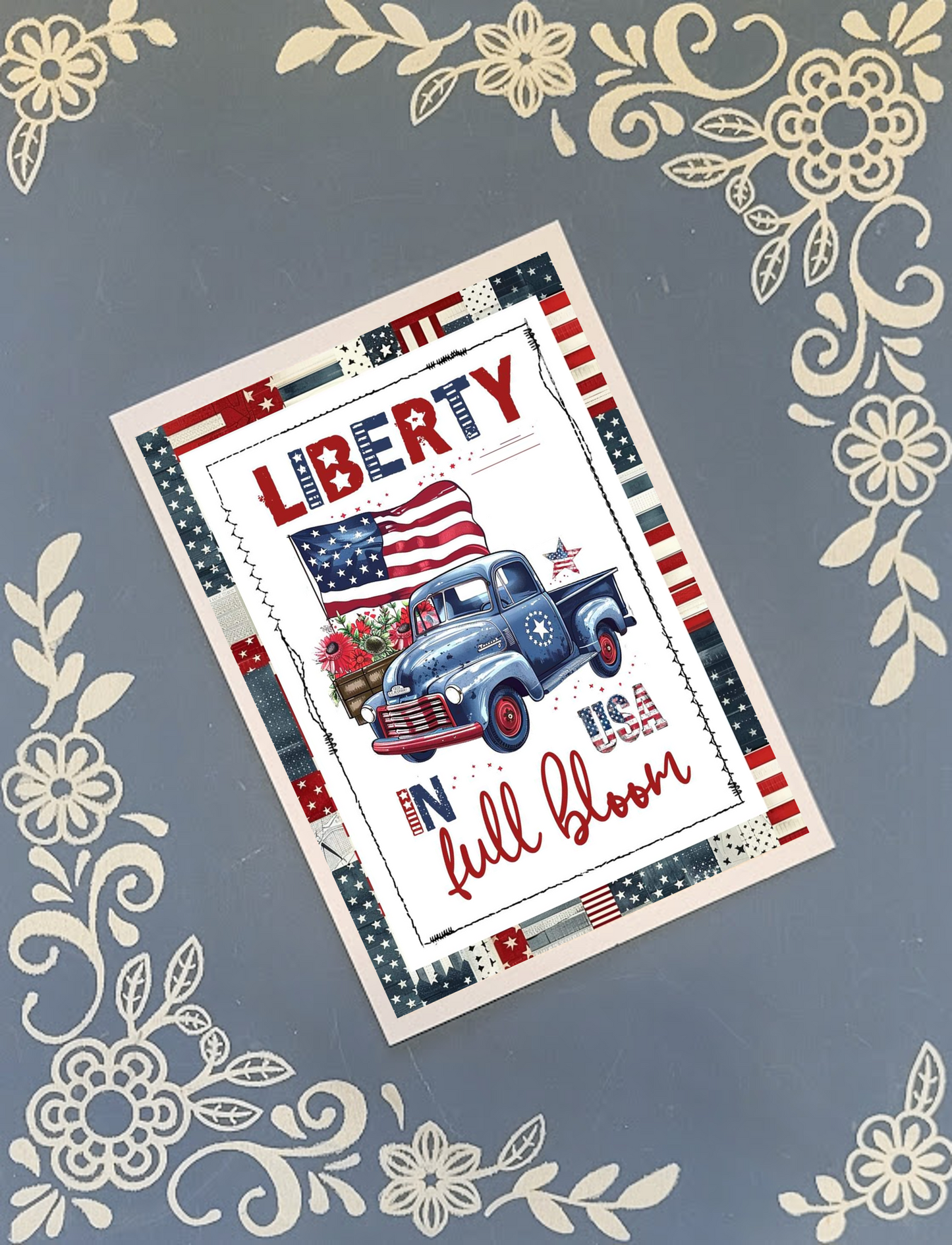 Patriotic USA Flag Greeting Card Bundle – 10 Premium Cards with Envelopes