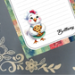 Personalized Baking Chicken with a Chocolate Chip Cookie, Notepad Stationery