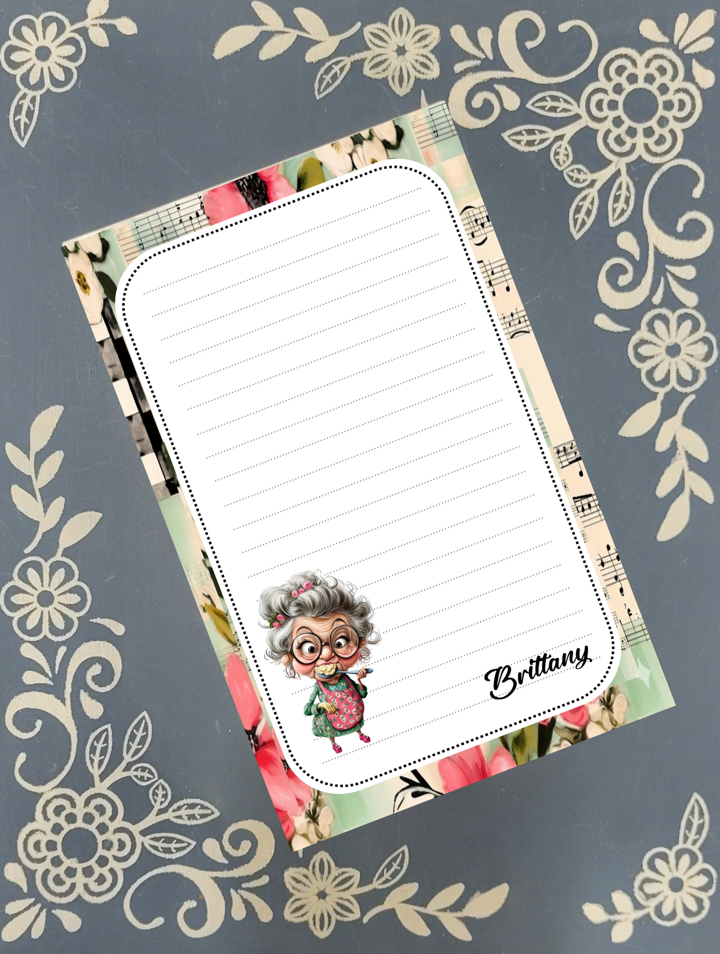 Personalized Baking Grandma Taste Tester, Notepad Stationery