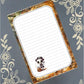 Personalized Skeleton with a Pumpkin, Halloween, Notepad Stationery