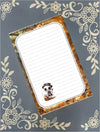 Personalized Skeleton with a Pumpkin, Halloween, Notepad Stationery