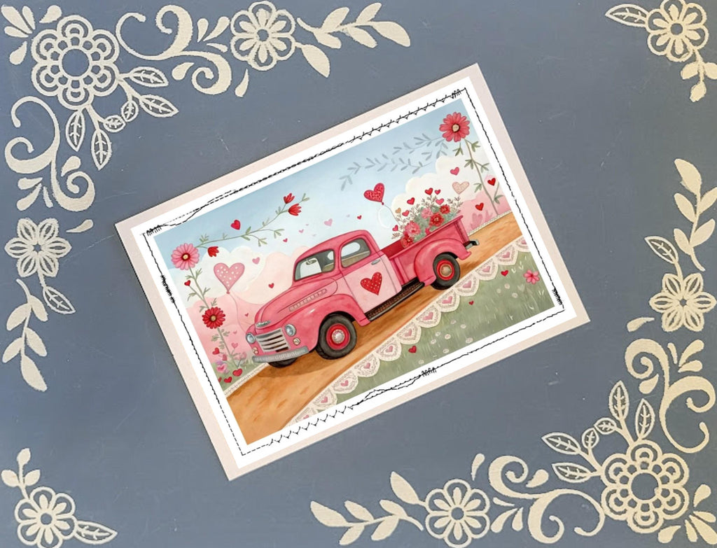 Valentine's Trucks Greeting Card Bundle
