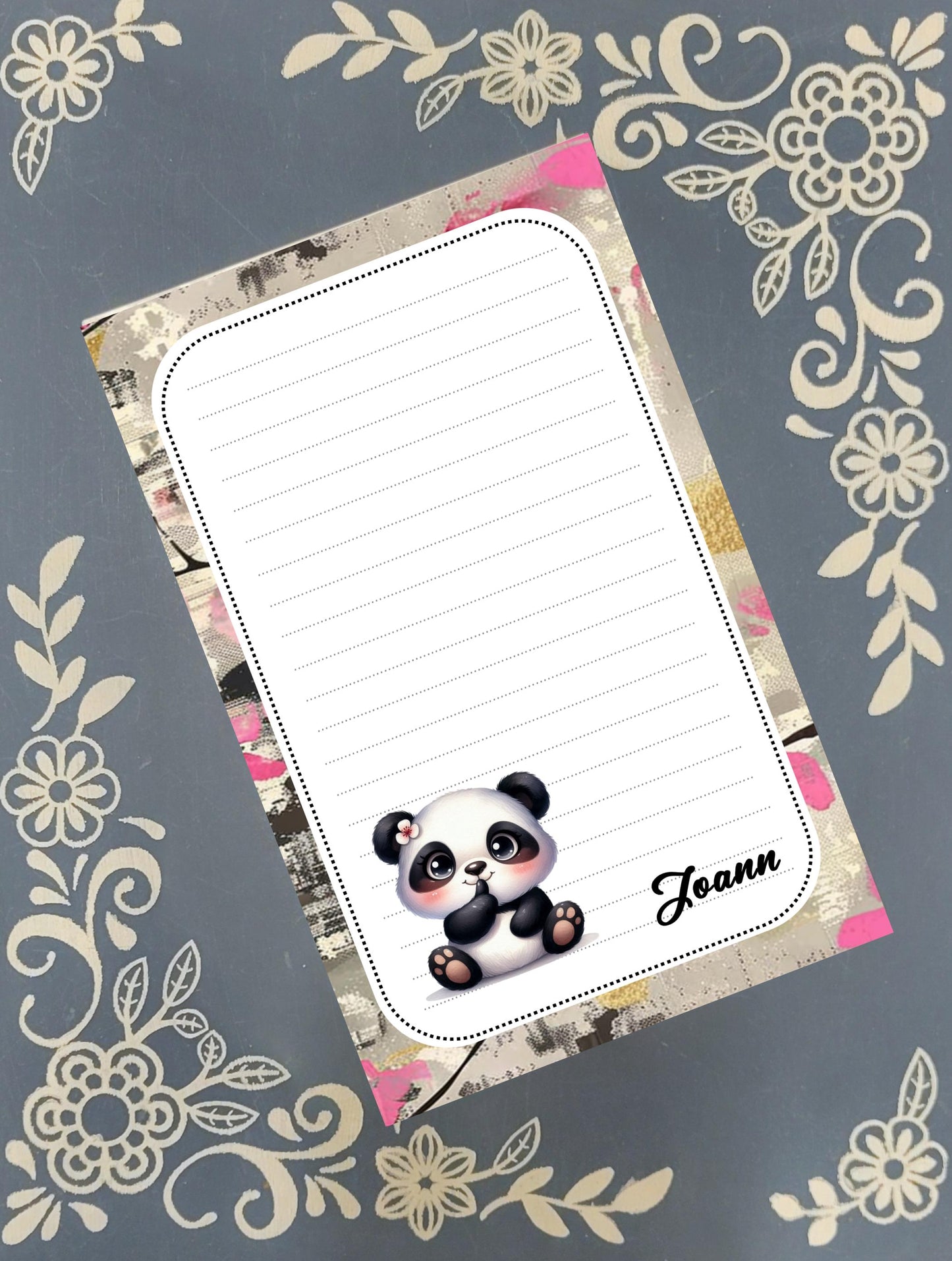 Personalized Panda Notepad Stationery