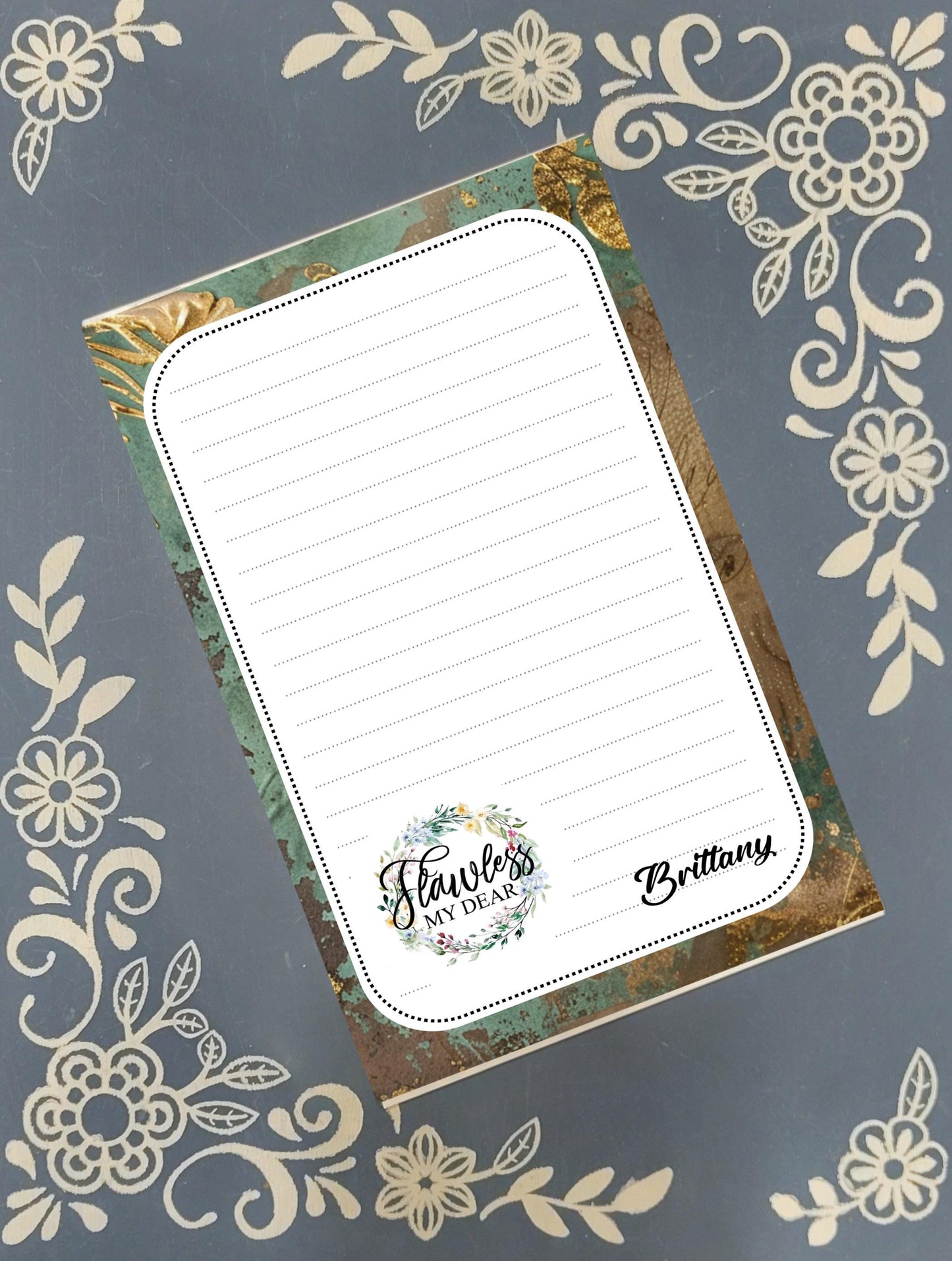 Personalized Flawless My Dear, Notepad Stationery