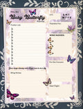 The Busy Butterfly Planner Pad – Daily Tear Away Notepad, 8.5x11 To-Do List, Schedule & Goal Tracker, Cute Purple and Butterfly Stationery