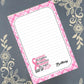 Personalized Cancer Awareness, October Pink, Notepad Stationery