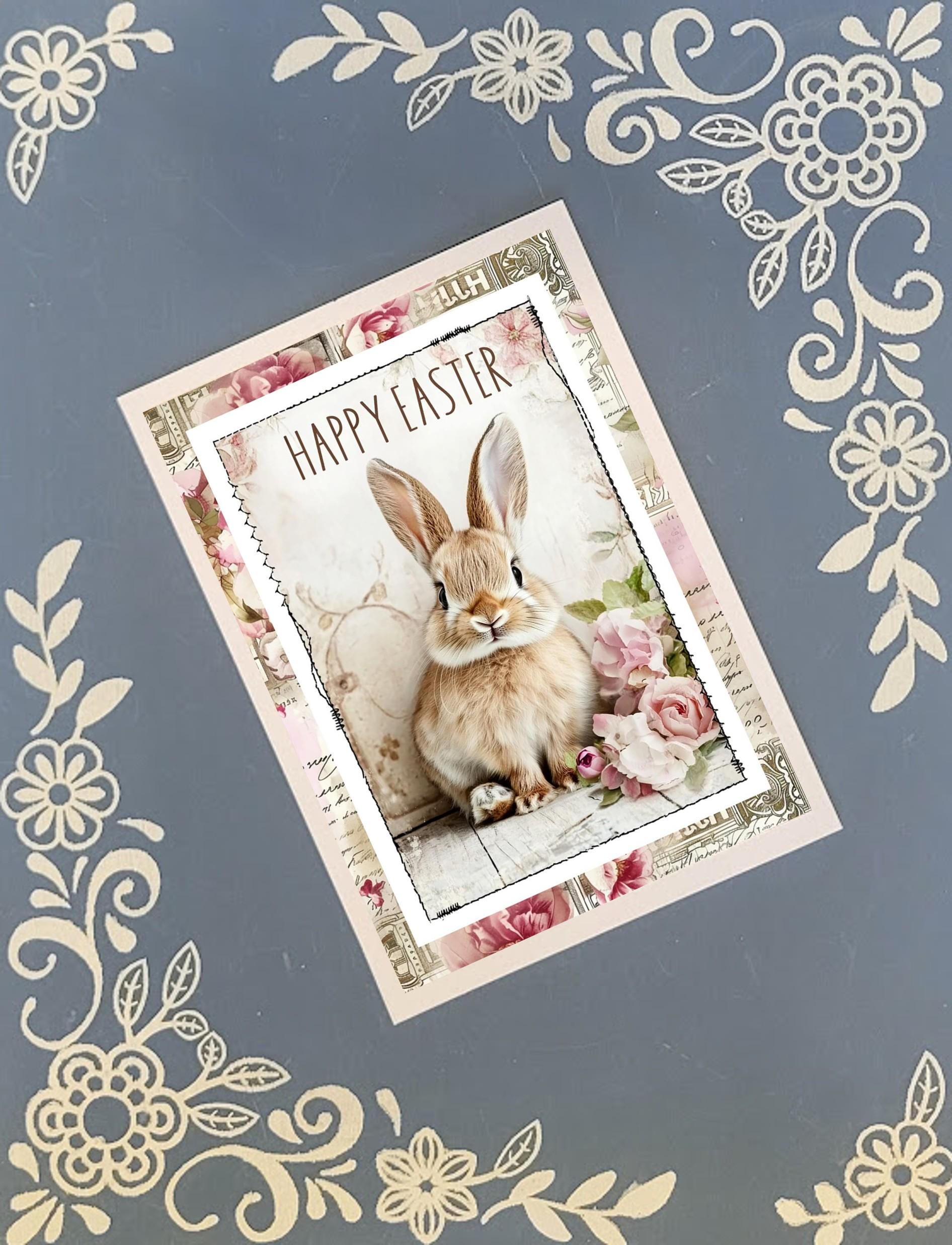 Easter Bunny Greeting Card Bundle, 5x7 with Envelopes