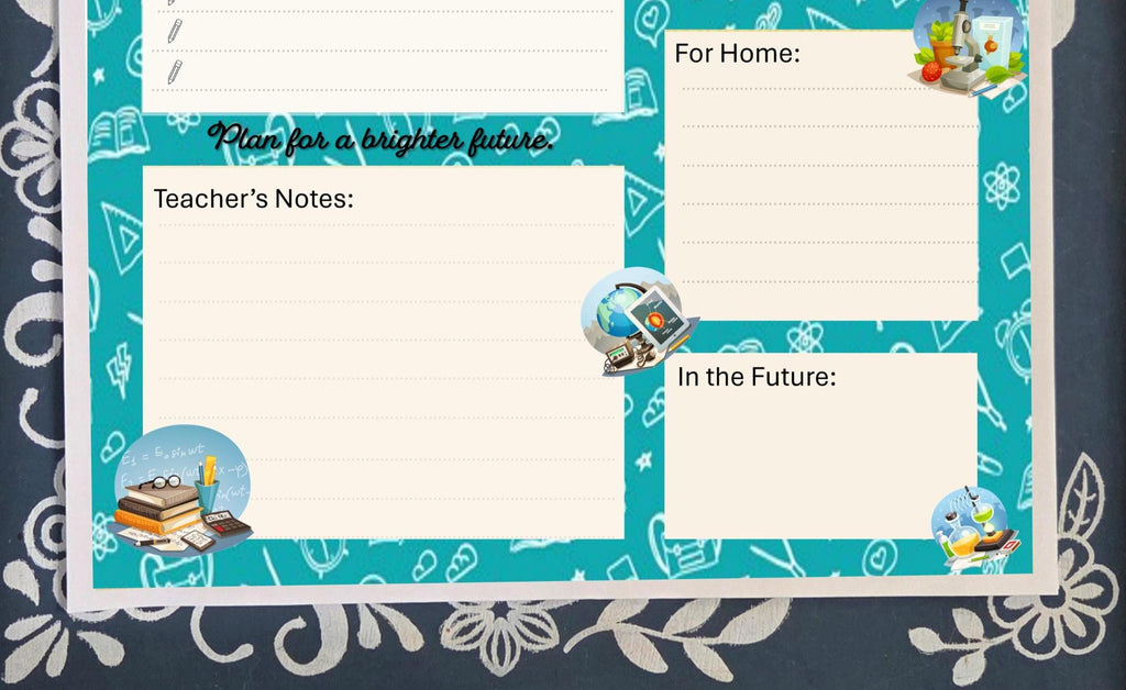 The Busy Homeschool Planner Pad – Daily Tear Away Notepad, 8.5x11 To-Do List, Schedule & Goal Tracker, Cute Homeschool Stationery