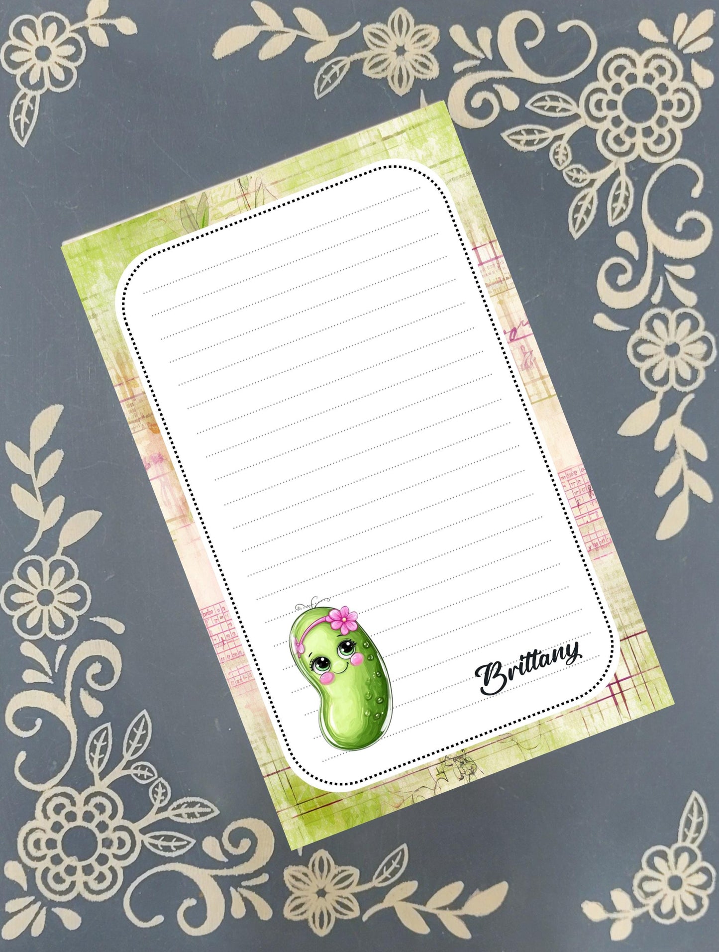 Personalized Pickle Lover Notepad | Custom Gift for Fans