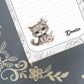 Personalized Cat, Grey Kitten, Notepad Stationery