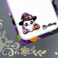 Personalized Ghost in a Witch Hat with a Potion Bottle, Halloween, Notepad Stationery