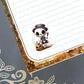 Personalized Skeleton with a Pumpkin, Halloween, Notepad Stationery