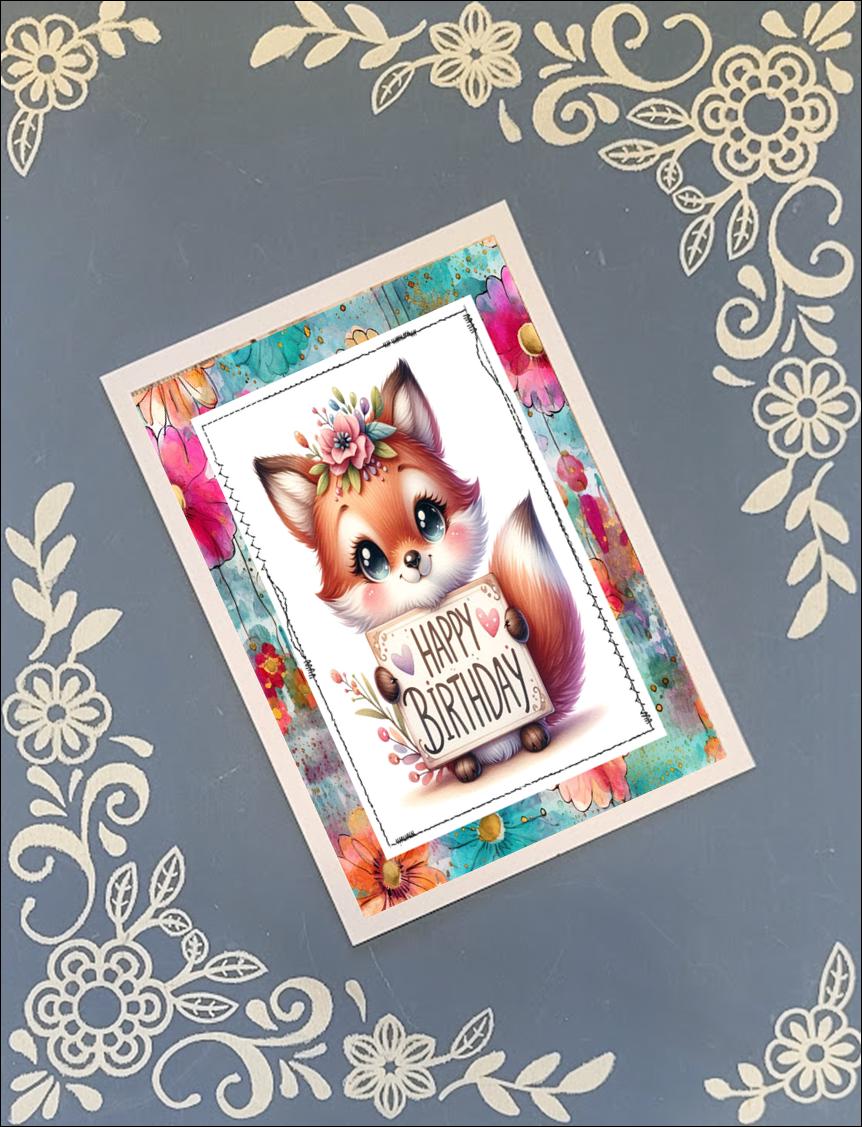 Cute Happy Birthday Animals 1, Greeting Card Bundle