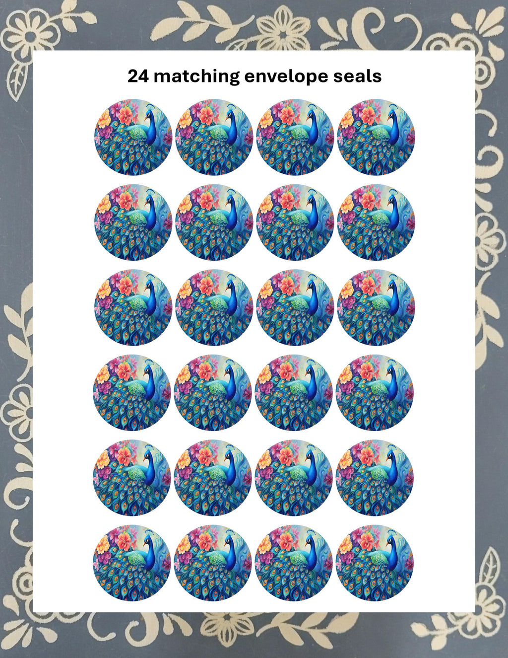 Personalized Peacock, Stationery Kit, Letter Writing Set, Snail Mail, Pen Pal