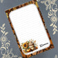 Personalized Coffee Pumpkin Spice Latte with Sunflower and Pumpkin, Fall Autumn Notepad Stationery