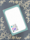 Personalized Massage Therapist, She Works Willingly With Her Hands, Notepad Stationery
