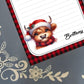Personalized Highland Cow Christmas #2, Winter, Holiday, Notepad Stationery