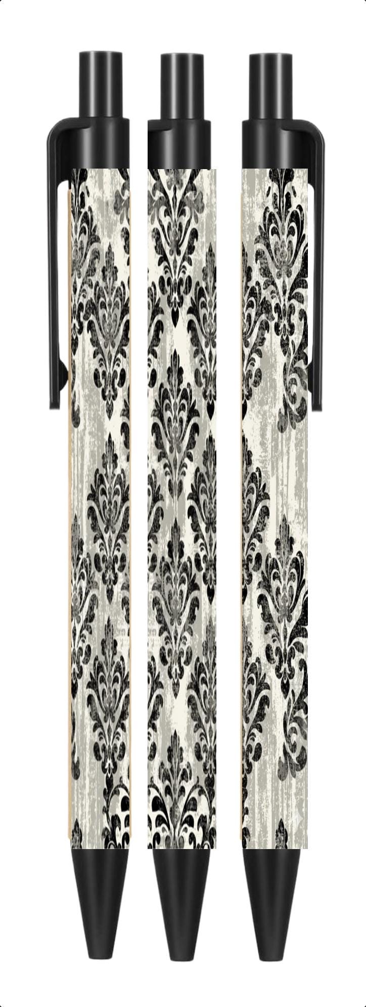 Personalized Damask Flower Cart, Stationery Kit, Letter Writing Set, Snail Mail, Pen Pal