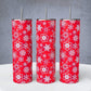 Snowflakes, Red, Mug or Tumbler