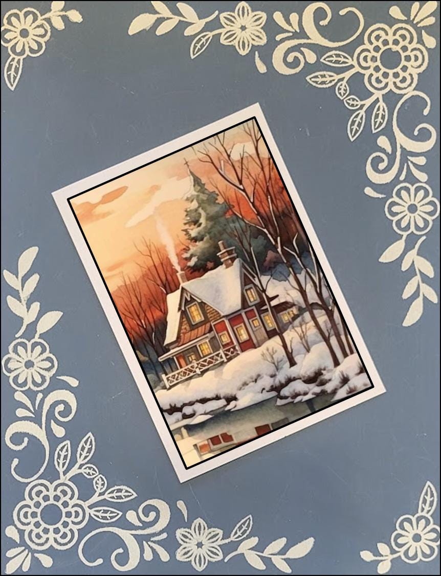 Christmas, Cabins, Greeting Card Bundle