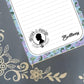 Personalized Dearest Gentle Reader, blue, Notepad Stationery