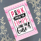 Personalized Cancer Awareness, October Pink, Notepad Stationery