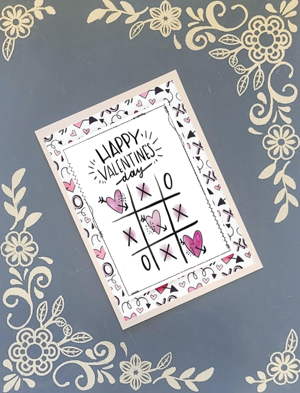 Valentine's Black & Pink Greeting Card Bundle