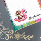 Personalized Otter on a flamingo float, Things I Otter Do, Notepad Stationery