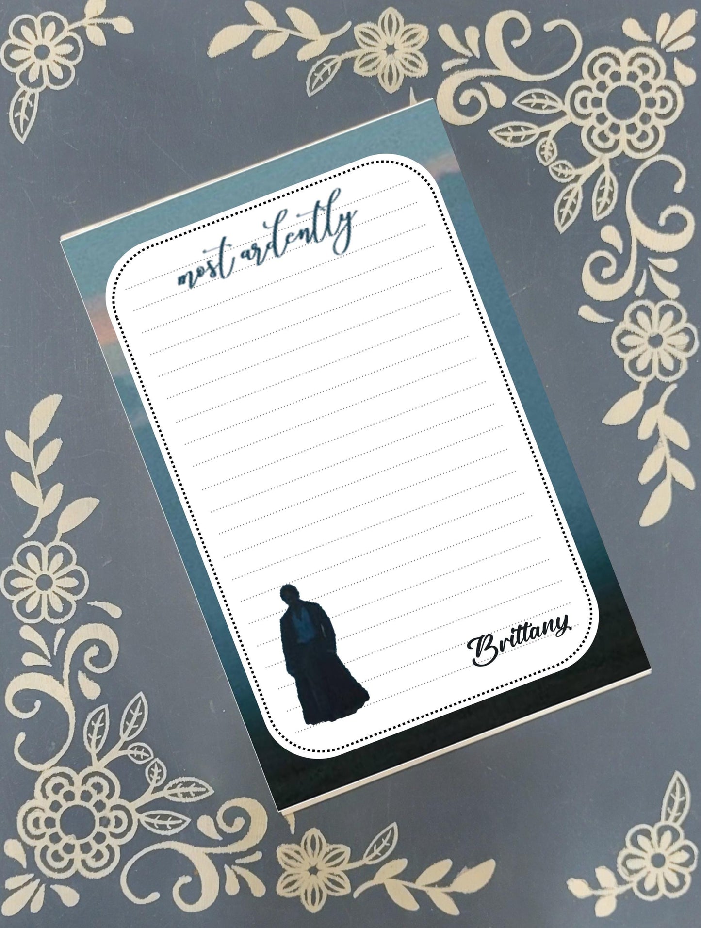 Personalized Pride & Prejudice, Most Ardently, Mr. Darcy, Notepad Stationery