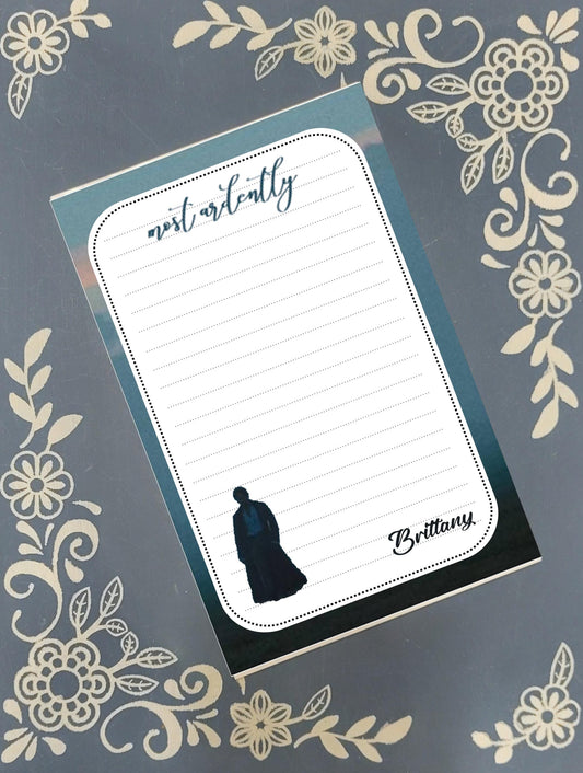 Personalized Pride & Prejudice, Most Ardently, Mr. Darcy, Notepad Stationery